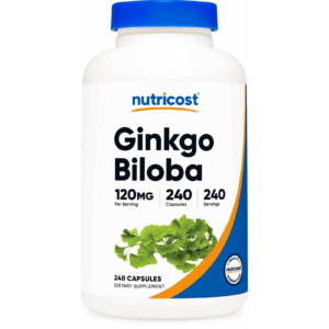 (1Pack) Nutricost Ginkgo Biloba Extract 120mg – 240 Capsules, Gluten Free & Non-GMO, Brain & Memory Support