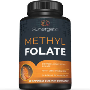 (1Pack) Premium Methyl Folate Supplement with Vitamin B12 & B6 – 400 mcg Methyl Folate Capsules for Energy & Nervous System Support