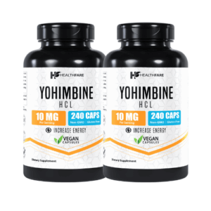 (2Pack) Healthfare Yohimbine HCL 10mg – 240 Capsules | Max Potency Energy & Performance Support Supplement