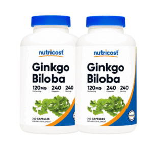 (2Pack) Nutricost Ginkgo Biloba Extract 120mg – 240 Capsules, Gluten Free & Non-GMO, Brain & Memory Support
