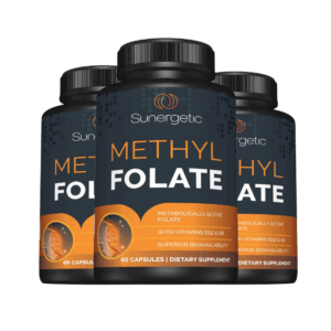 (3Pack) Premium Methyl Folate Supplement with Vitamin B12 & B6 – 400 mcg Methyl Folate Capsules for Energy & Nervous System Support (Copy)