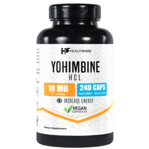 (1Pack) Healthfare Yohimbine HCL 10mg – 240 Capsules | Max Potency Energy & Performance Support Supplement